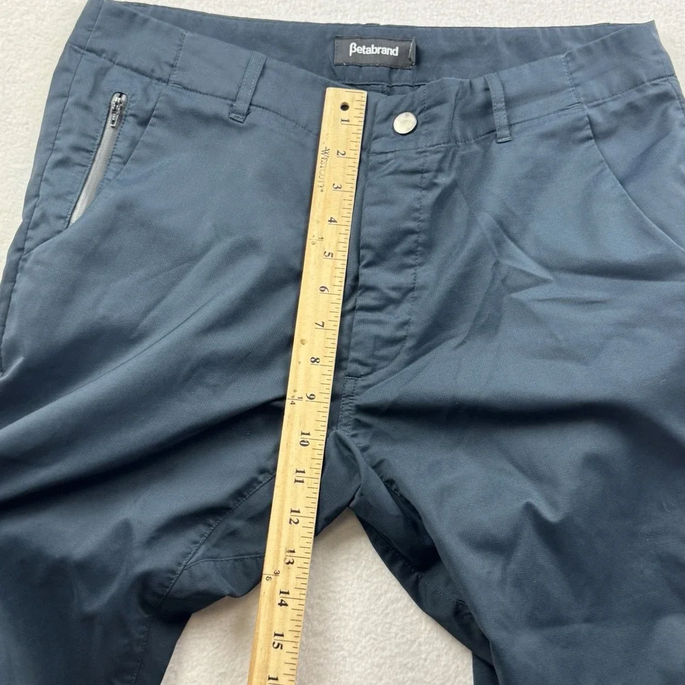 Betabrand‎ Mens Size 32x30 Black Chino Pants Zippered Pockets Stretch